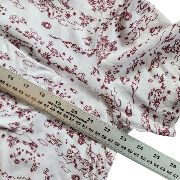 Joe Fresh Men's Size L Graphic Print Short Sleeve Button Up Lightweight Summer - Picture 10 of 14